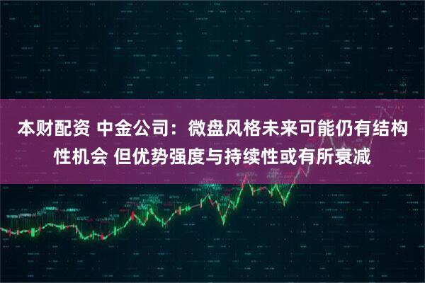 本财配资 中金公司：微盘风格未来可能仍有结构性机会 但优势强度与持续性或有所衰减