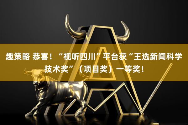趣策略 恭喜！“视听四川”平台获“王选新闻科学技术奖”（项目奖）一等奖！