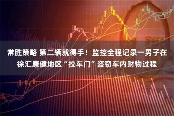 常胜策略 第二辆就得手！监控全程记录一男子在徐汇康健地区“拉车门”盗窃车内财物过程