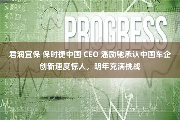 君润宜保 保时捷中国 CEO 潘励驰承认中国车企创新速度惊人，明年充满挑战